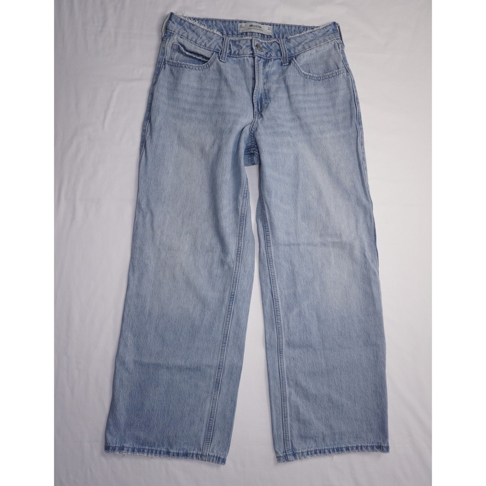 Hollister 6S Curvy Mid-Rise Baggy Light Wash Jeans Curvy Fit